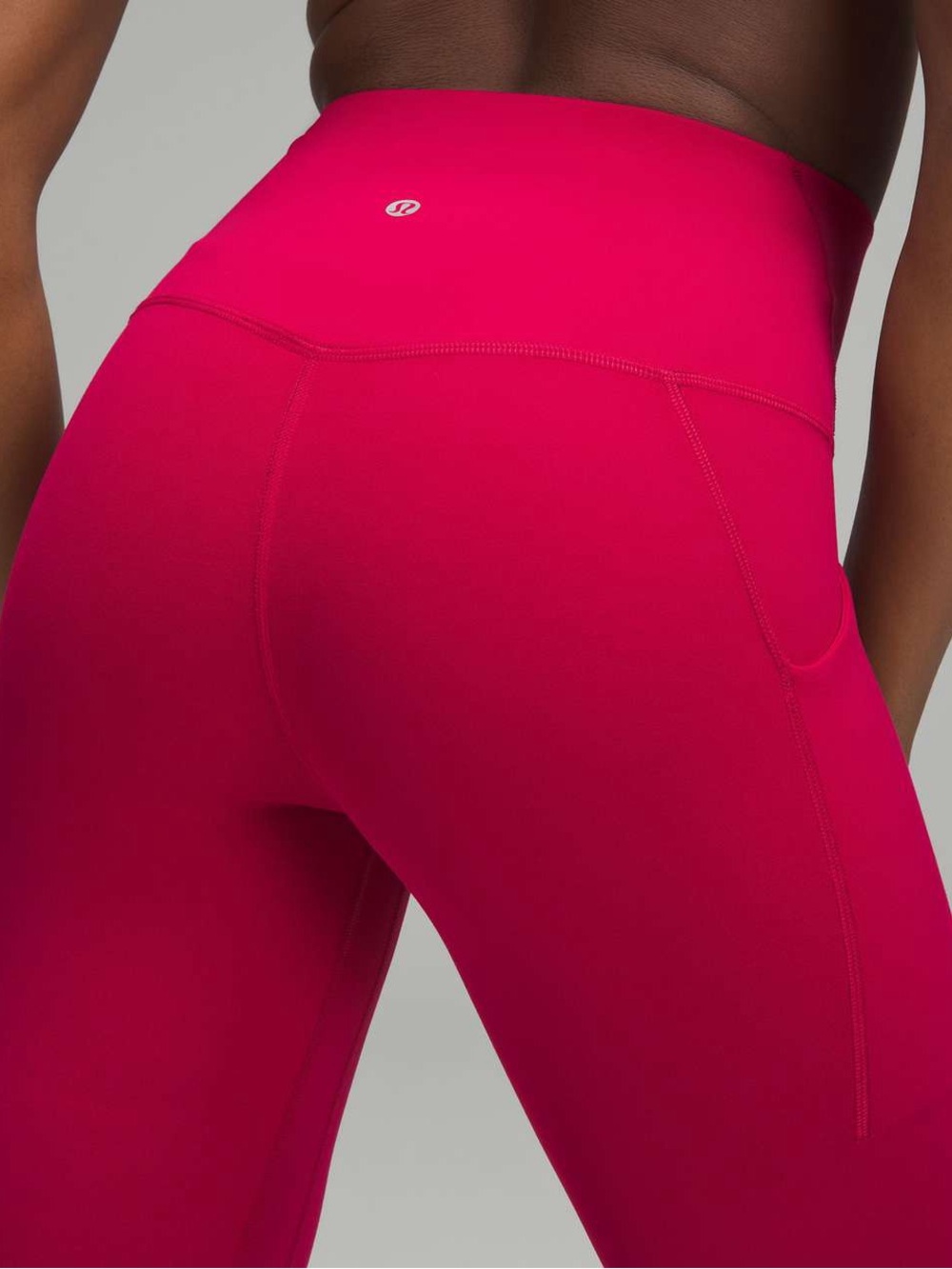lululemon Align High Rise Pants with Pockets Pink Nulu Size M 26”
